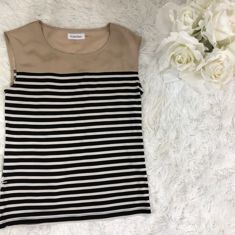 Calvin Klein striped tank top size XS blouse